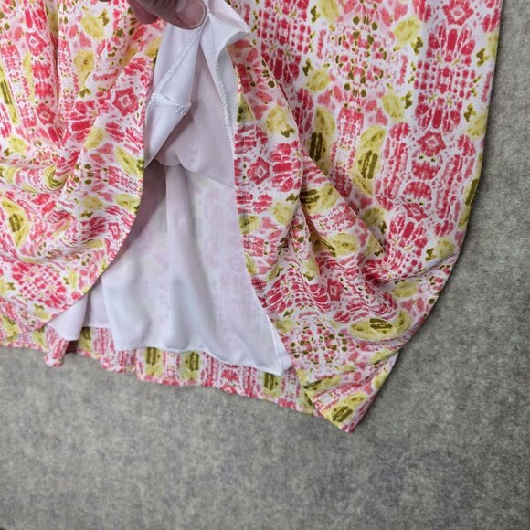 Womens Sleeveless Floral Print Halter Dress L Polyester Lightweight Multicolor - Picture 3 of 7